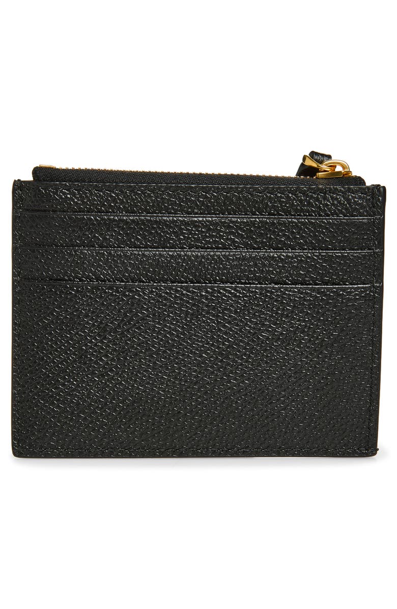 Valentino Garavani VLOGO Leather Card Case, Alternate, color, Black