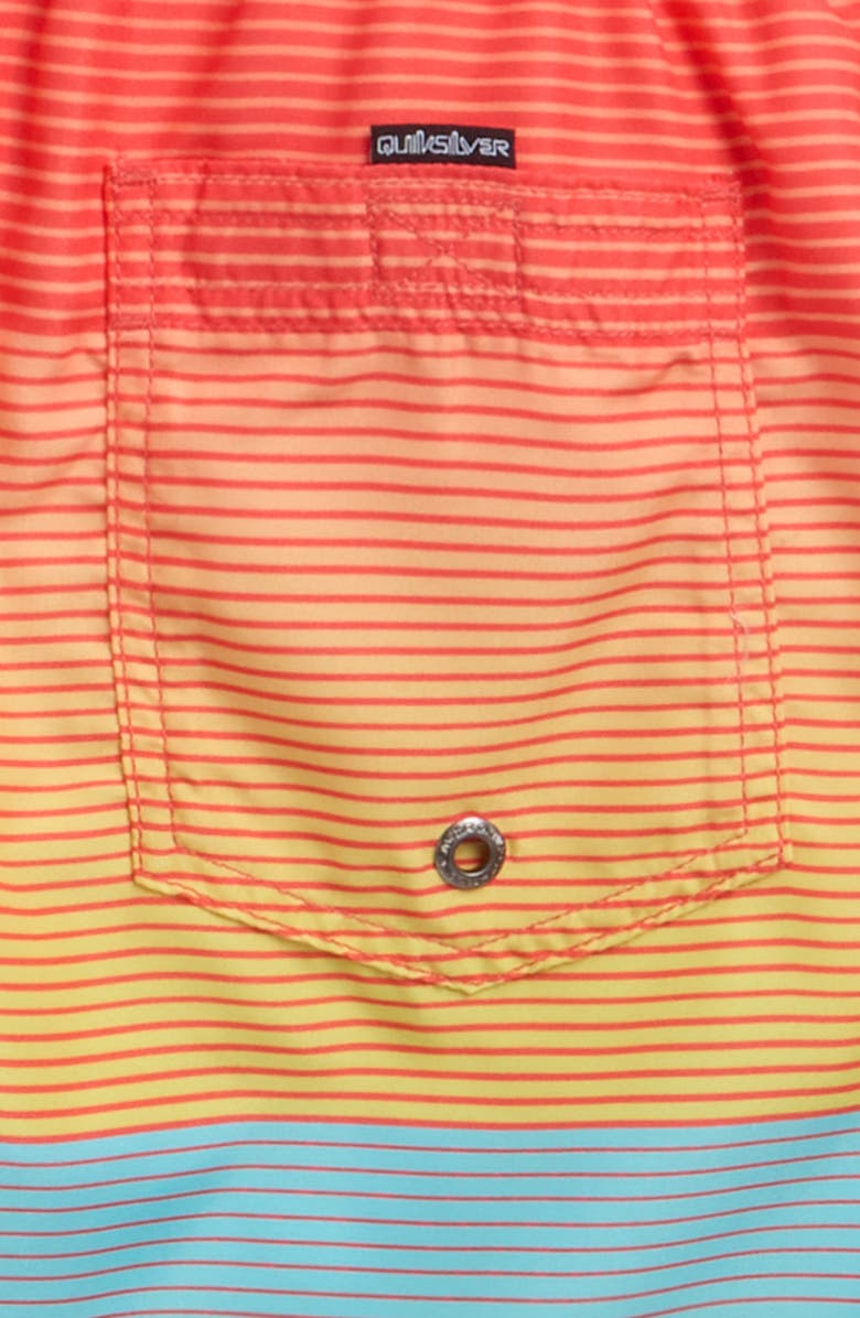 Quiksilver Everyday Mix Stripe Board Shorts, Alternate, color, Fiery Coral
