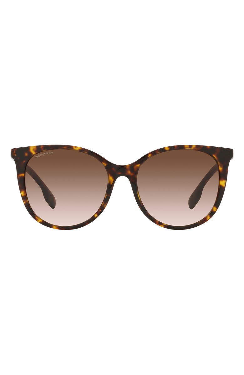 Burberry 55mm Cat Eye Sunglasses, Main, color, Dark Havana / Brown Gradient