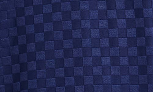 Robert Graham Aaron Checkered Knit Polo In Navy