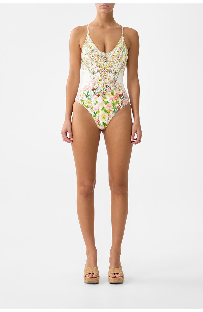 Camilla Scoop Neck One Piece W Cross Back Straps, Main, color, The Call Of Catalonia