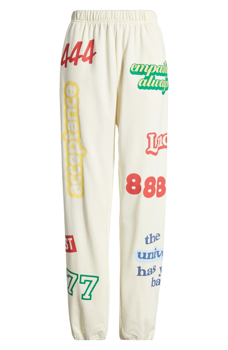 THE MAYFAIR GROUP Affirmations Cotton Blend Sweatpants, Main, color, 