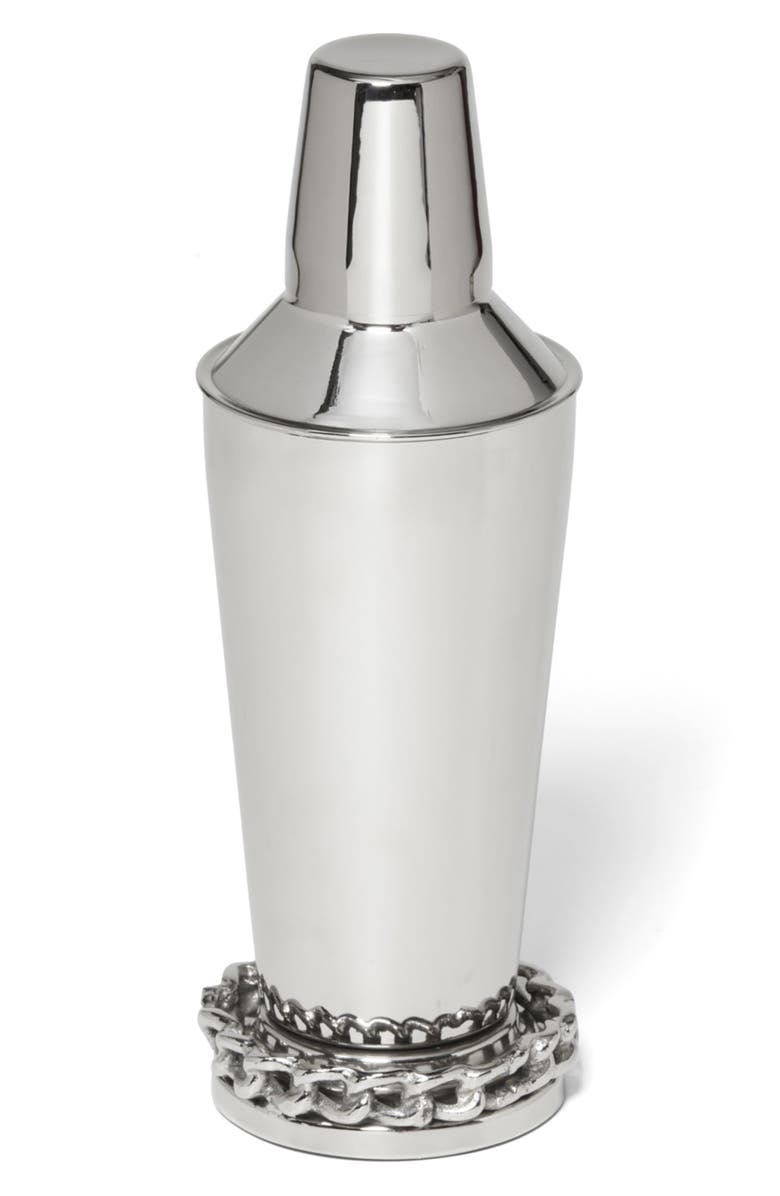 ROSELLI TRADING COMPANY Links Cocktail Shaker, Main, color, Silver