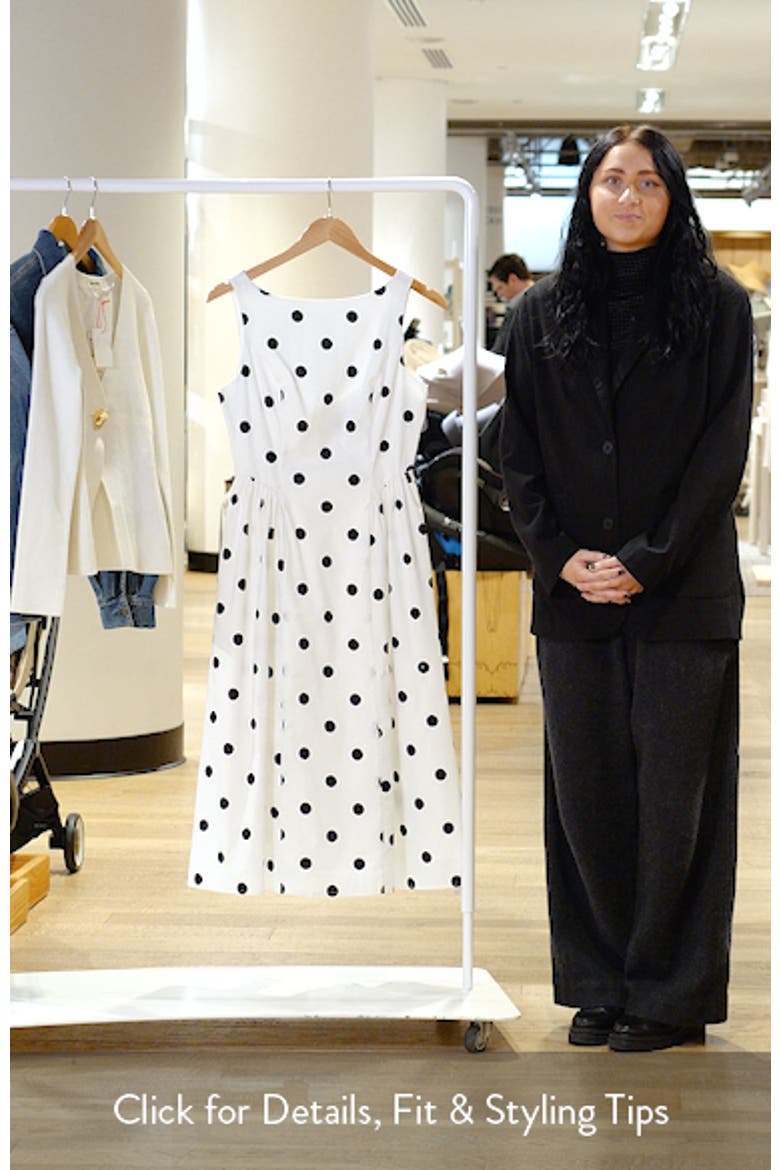 Polka Dot Sleeveless Stretch Cotton Dress video