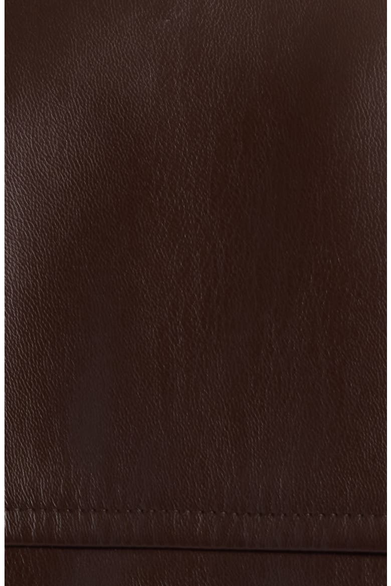 Ruby Faux Leather Jacket, Alternate, color, RASPSODY BROWN