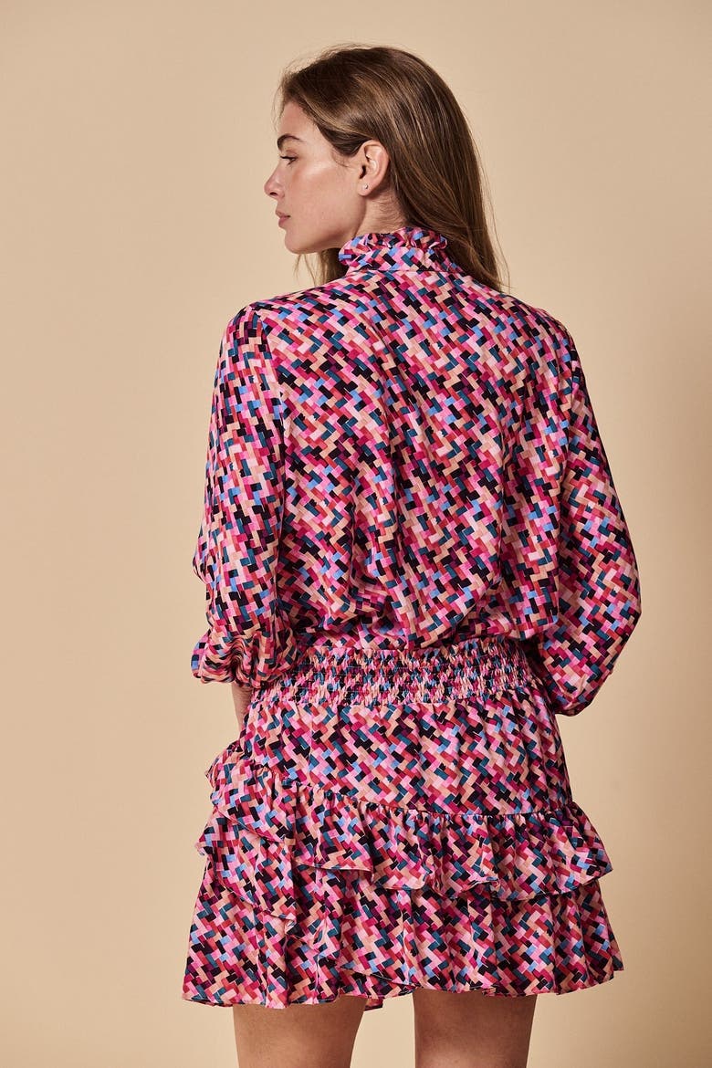 The Mini Skirt, Alternate, color, Magenta Mix