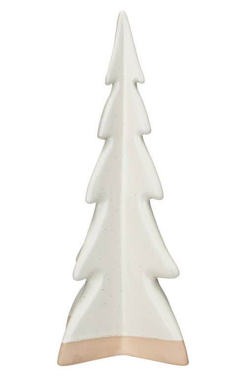 Creative Co-op Stoneware Tree Figurine In White