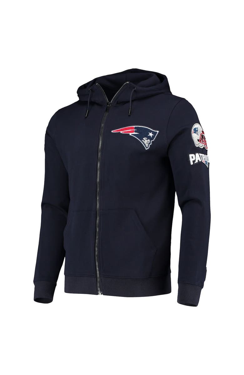 PRO STANDARD Men's Pro Standard Navy New England Patriots 4-Hit Full-Zip Hoodie, Alternate, color,
