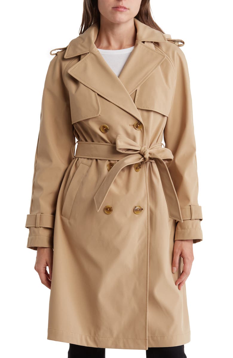 BCBGeneration Double Breasted 3/4 Modern Trench Coat, Main, color,