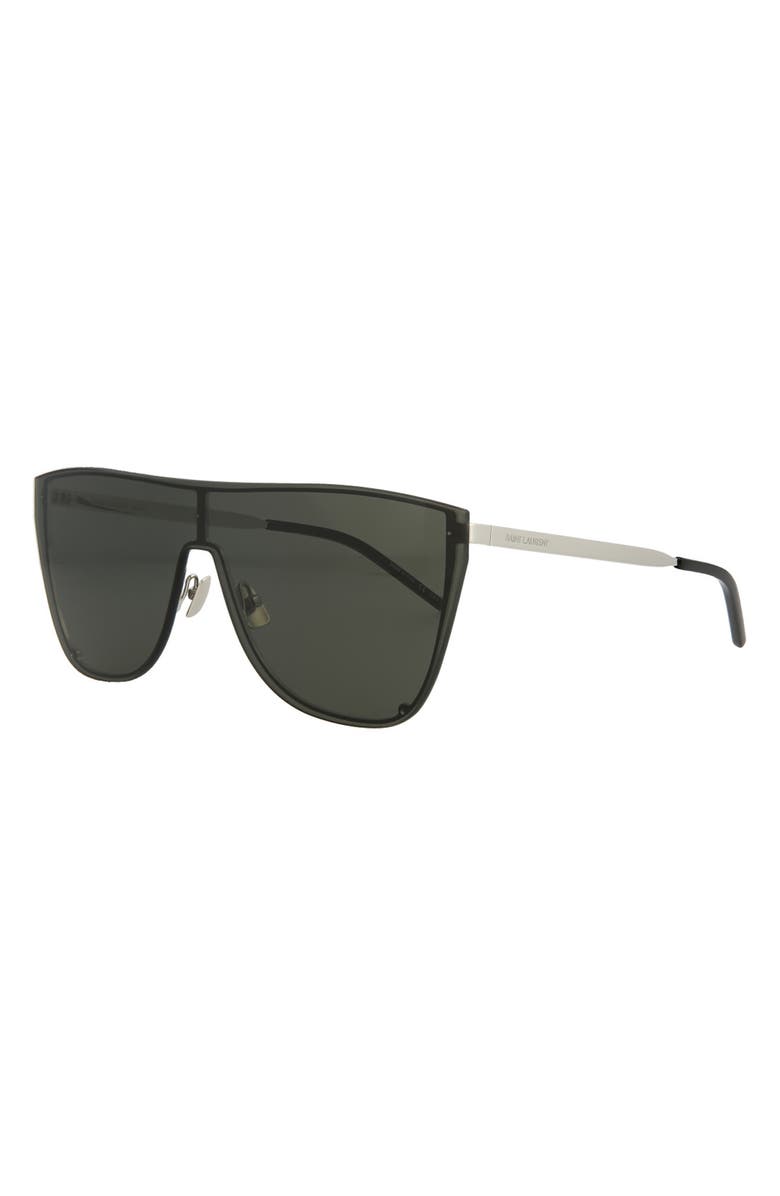 Saint Laurent 99mm Shield Sunglasses, Alternate, color,
