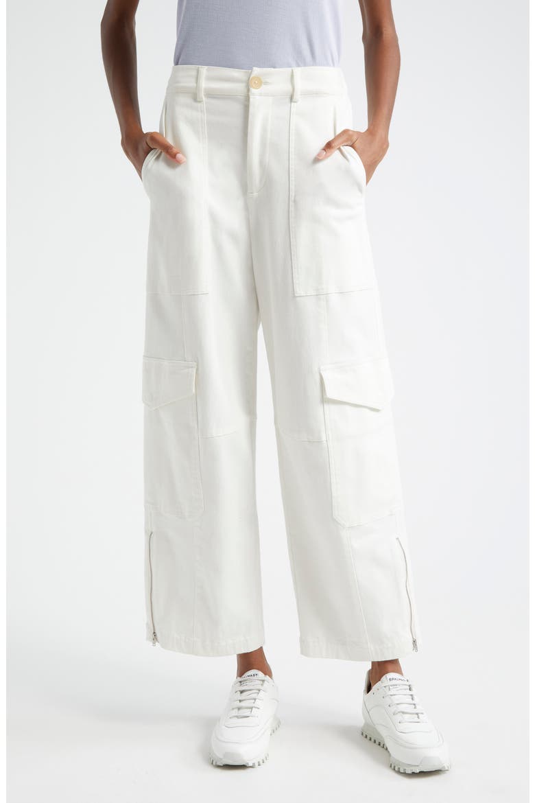 Stretch Cotton Twill Cargo Pants, Main, color, CHALKDNU