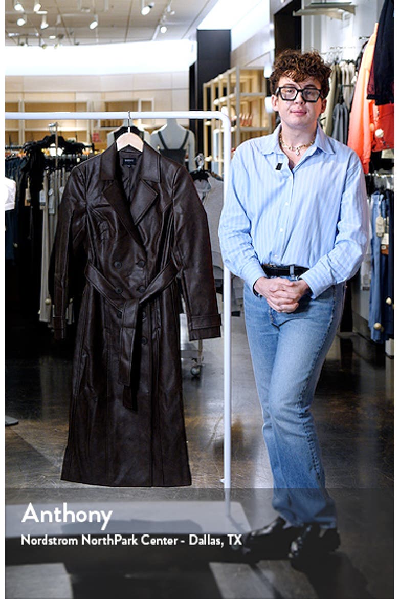Faux Leather Trench Coat video
