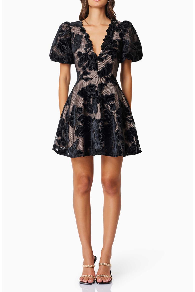 zara black dress with flowers Zara Black Floral dress (1) Wolf & Stag
