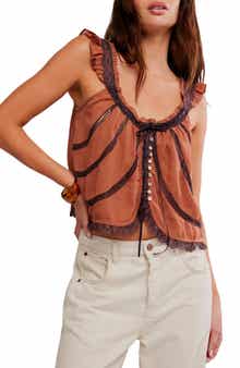 Free People Mable Pleat & Ruffle Tank