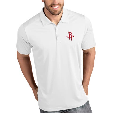 Men's Antigua White Houston Rockets Tribute Polo