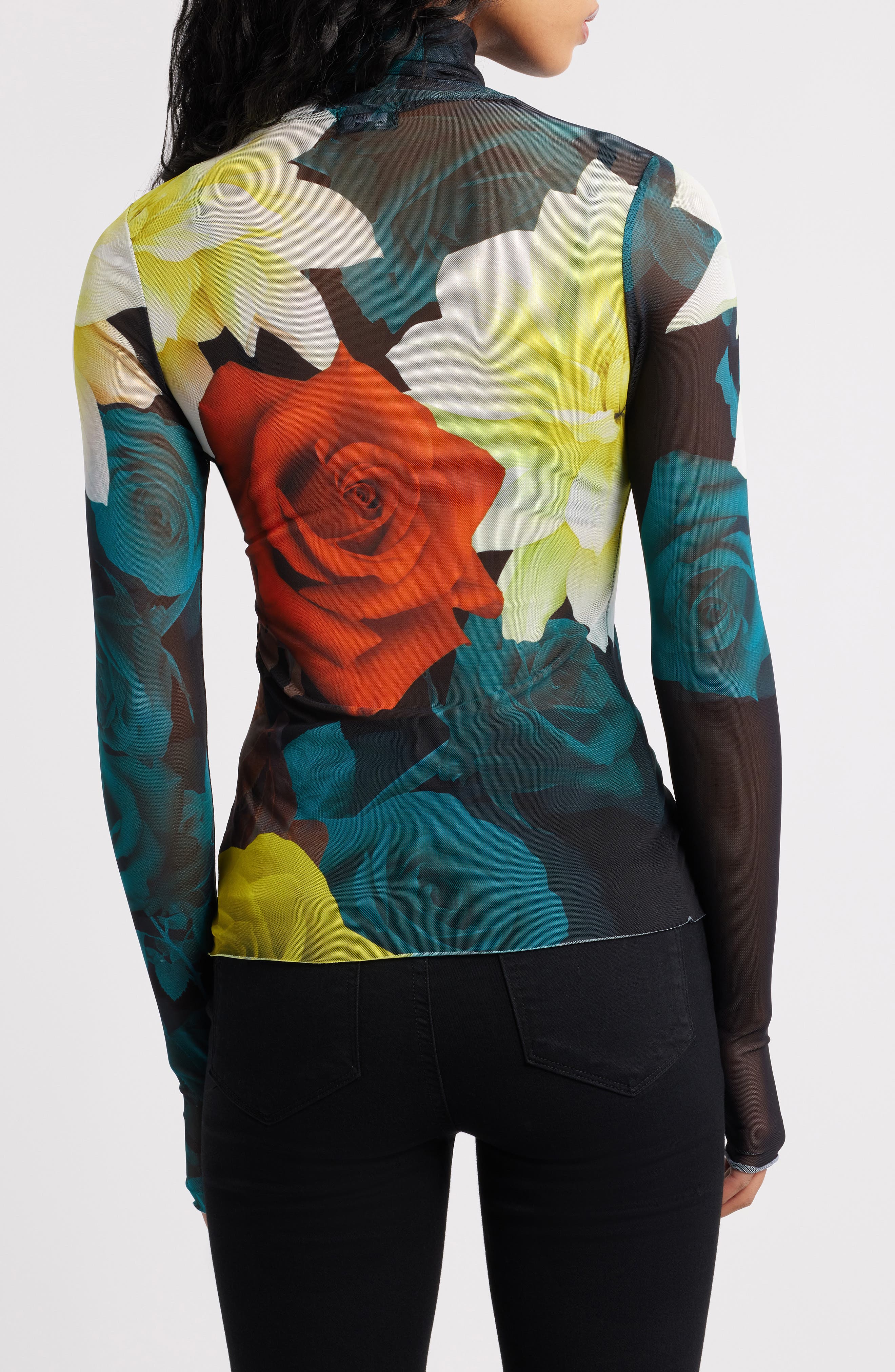 Zadie Floral Mesh Top - image 2