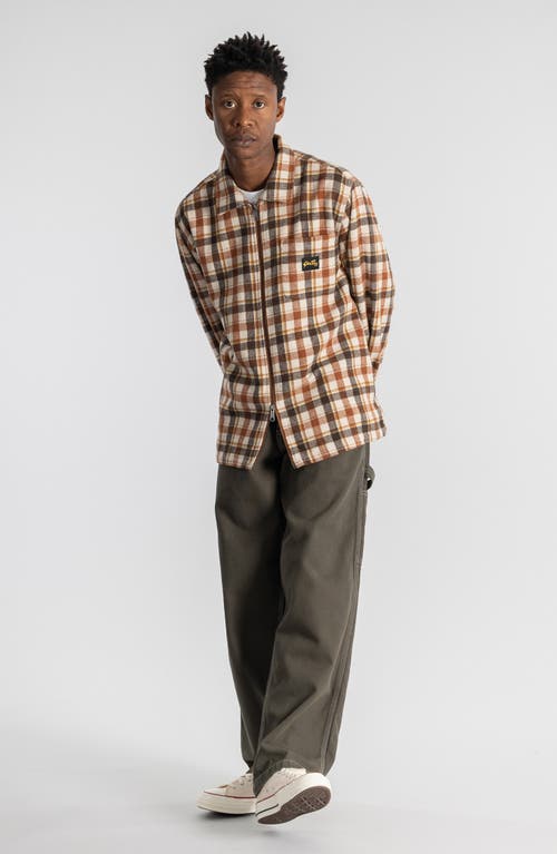 Stan Ray Plaid Flannel Zip-up Shirt In Multi