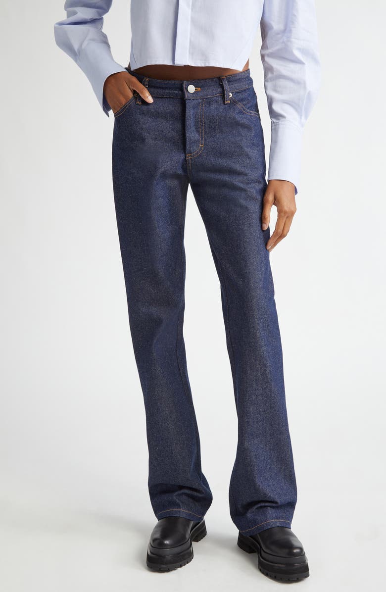 K.NGSLEY Gender Inclusive Fill Him Denim Jeans, Main, color, Indigo