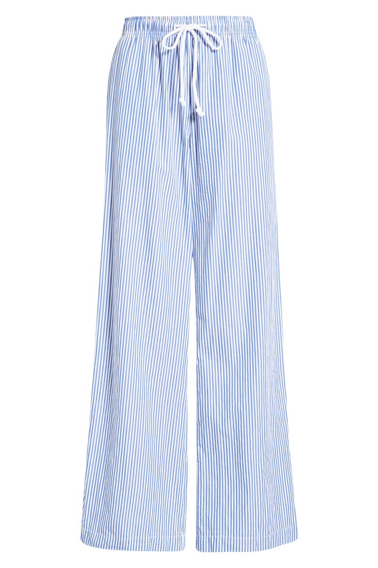 Reed Stripe Cotton Pants, Alternate, color, MAYA BLUE