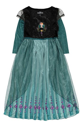 Ame Kids' Frozen Princess Anna Pajama Night Gown In Green