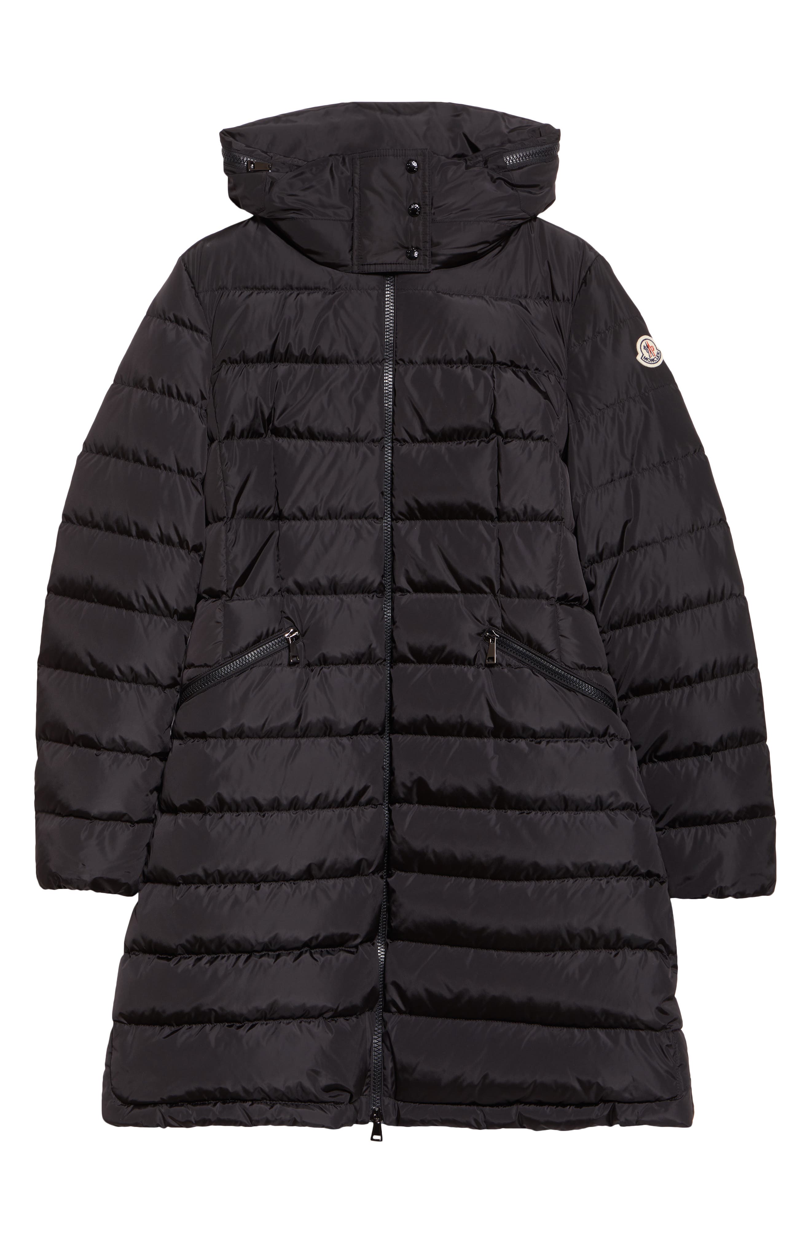 MONCLER モンクレール FLAMMETTE GIUBBOT ダウン 黒 S Flammette Water Repellent Long Hooded Down Coat (Women) | Nordstrom