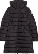 Moncler Flammette Water Repellent Long Hooded Down Coat