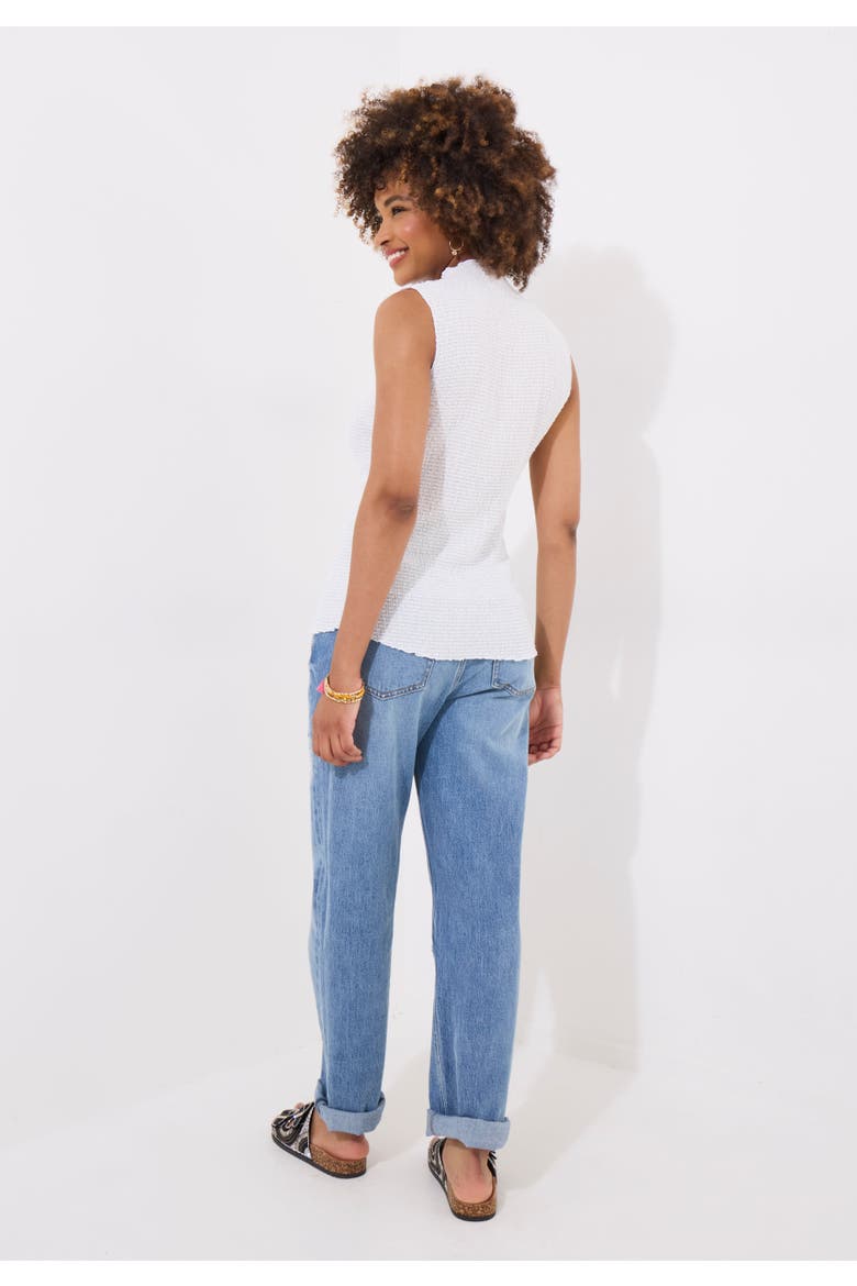 Mock Neck Tank, Alternate, color, WHITE
