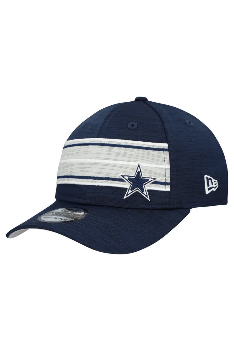 Men's New Era  Navy Dallas Cowboys Stripes 39THIRTY Flex Hat, Main, color, Navy