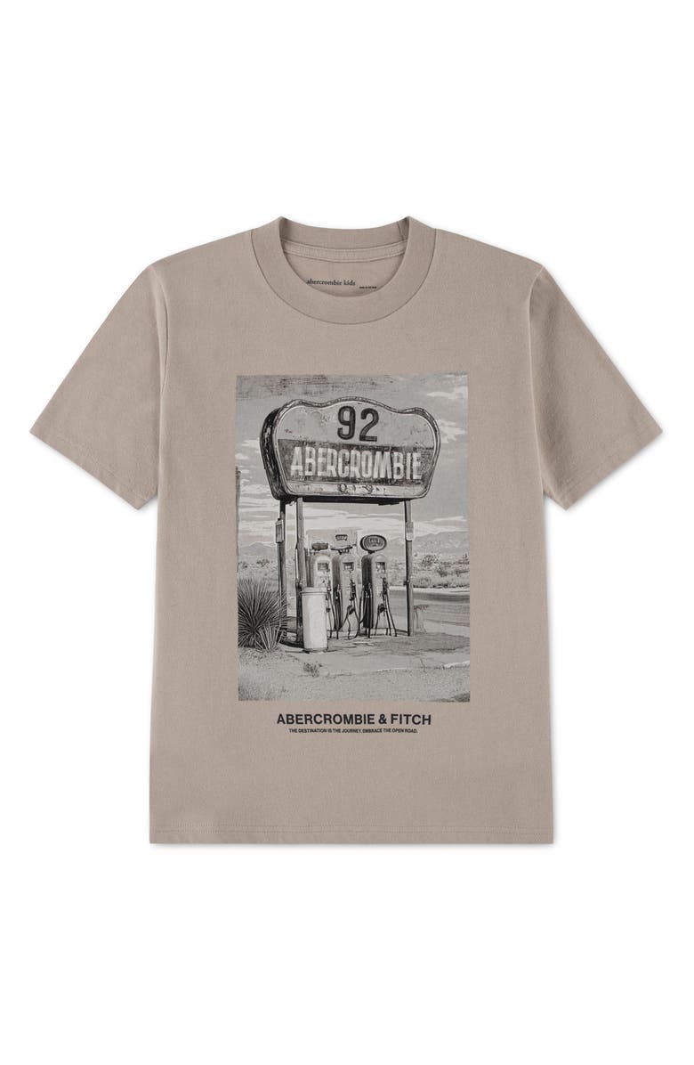 abercrombie kids Kids' Race Car Photo Graphic T-Shirt, Main, color, Simply Taupe