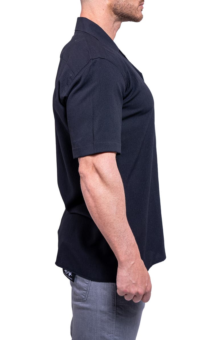 Maceoo Everyday Soot Black Short Sleeve Button-Up Shirt, Alternate, color, 