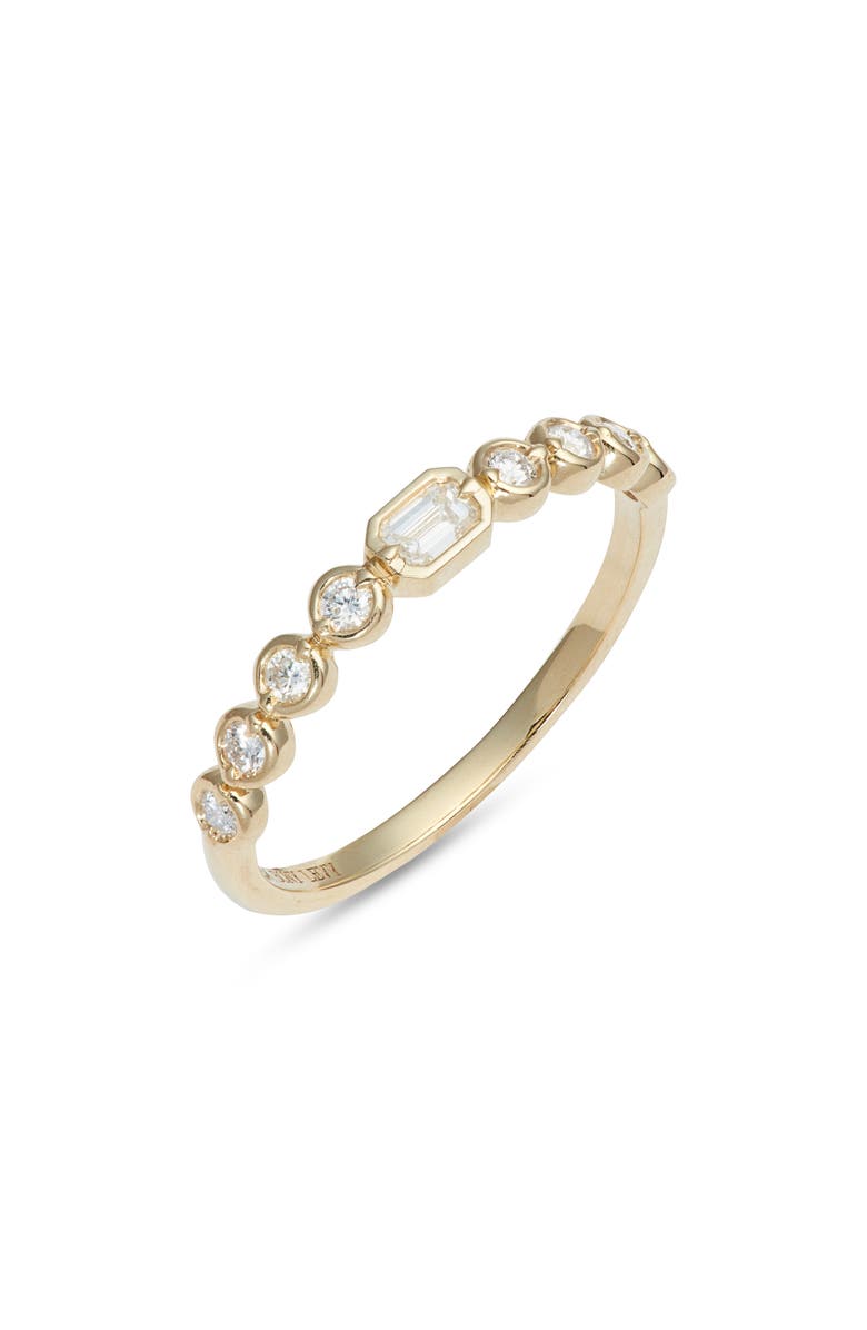Bony Levy Monaco Mixed Diamond Stackable Ring, Main, color, 18Ky Yellow Gold