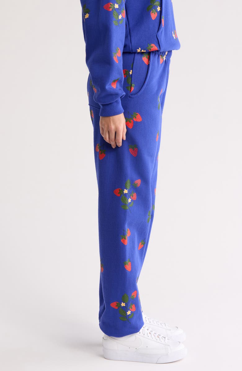 Melody Ehsani Strawberry Print Cotton Sweatpants, Alternate, color, 