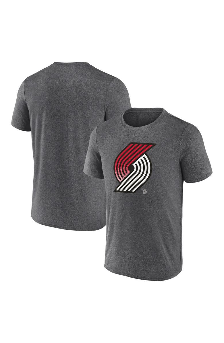 FANATICS Men's Fanatics Heather Charcoal Portland Trail Blazers Iconic Overtime T-Shirt, Main, color, Heather Charcoal