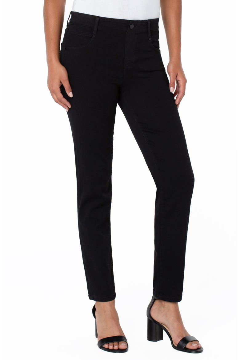 Gia Glider Pull-On Ankle Slim Jeans, Main, color, OVER DYE BLACK