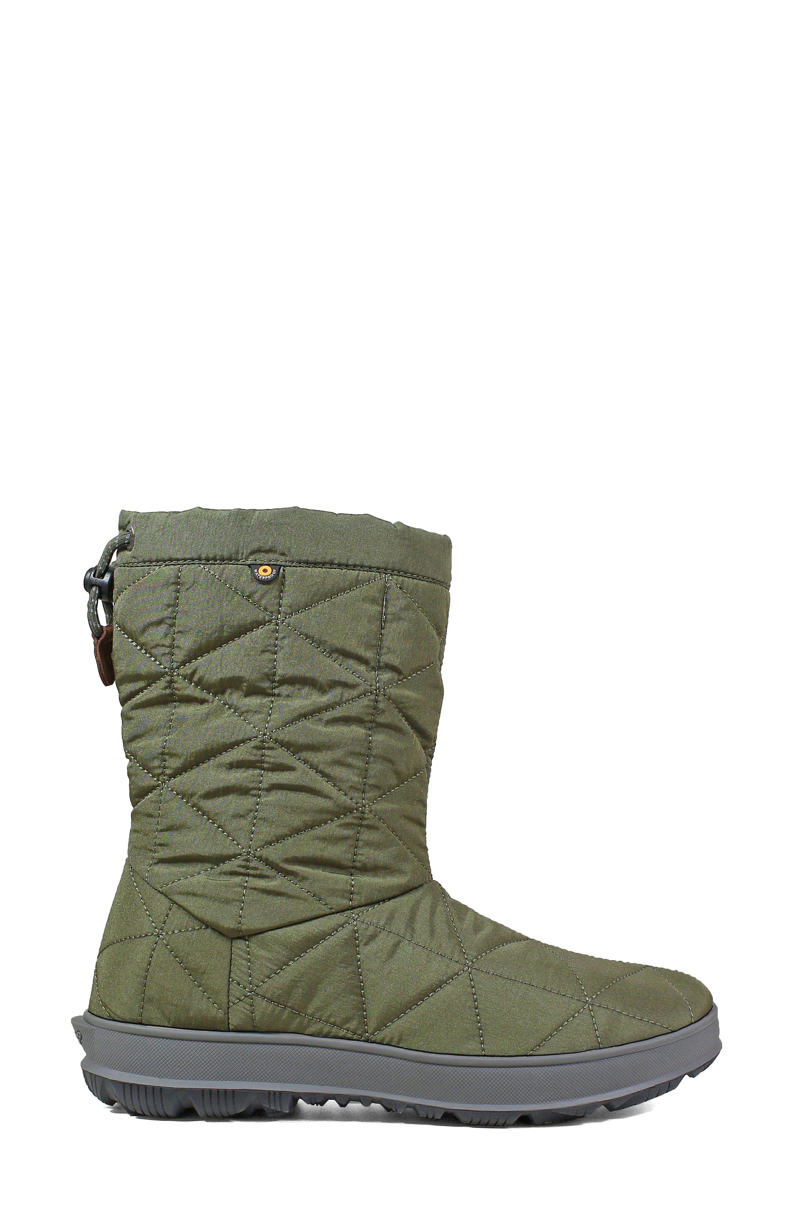 Mid Snowday Waterproof Boot, Alternate, color, DARK GREEN