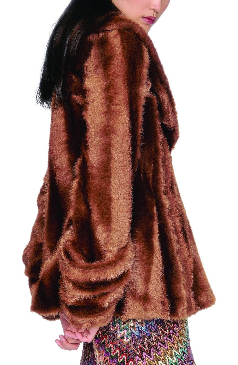 Anna Sui Faux Mink Swing Coat, Alternate, color,