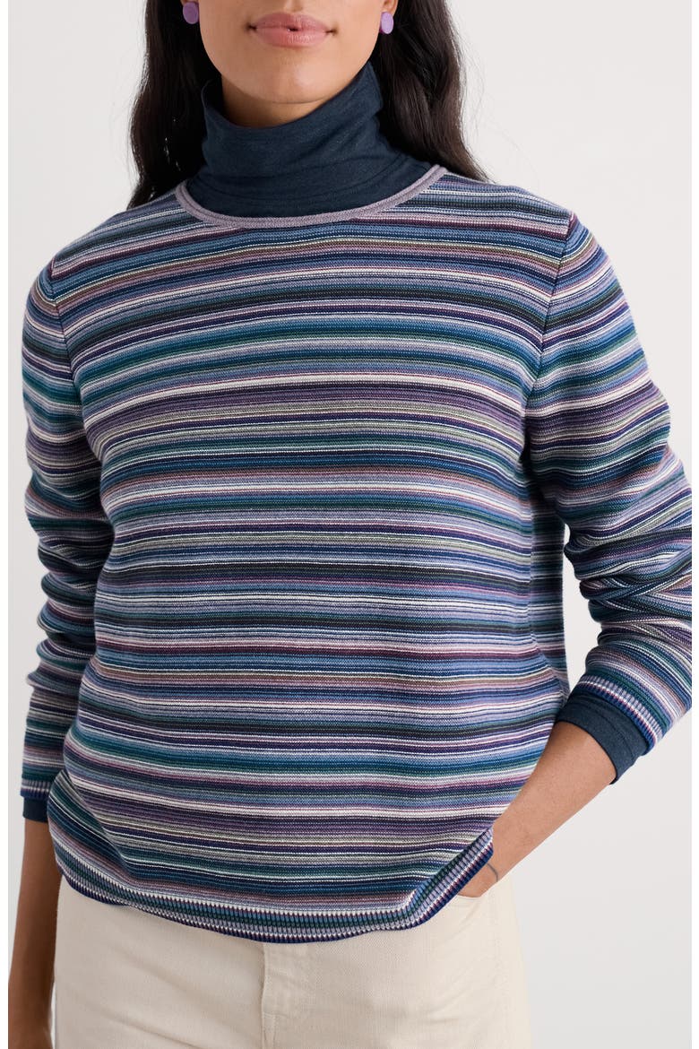 Makers Rib Organic & Recycled Cotton Sweater, Main, color, RIPPLE MARKS GRAPE THISTLE MIX