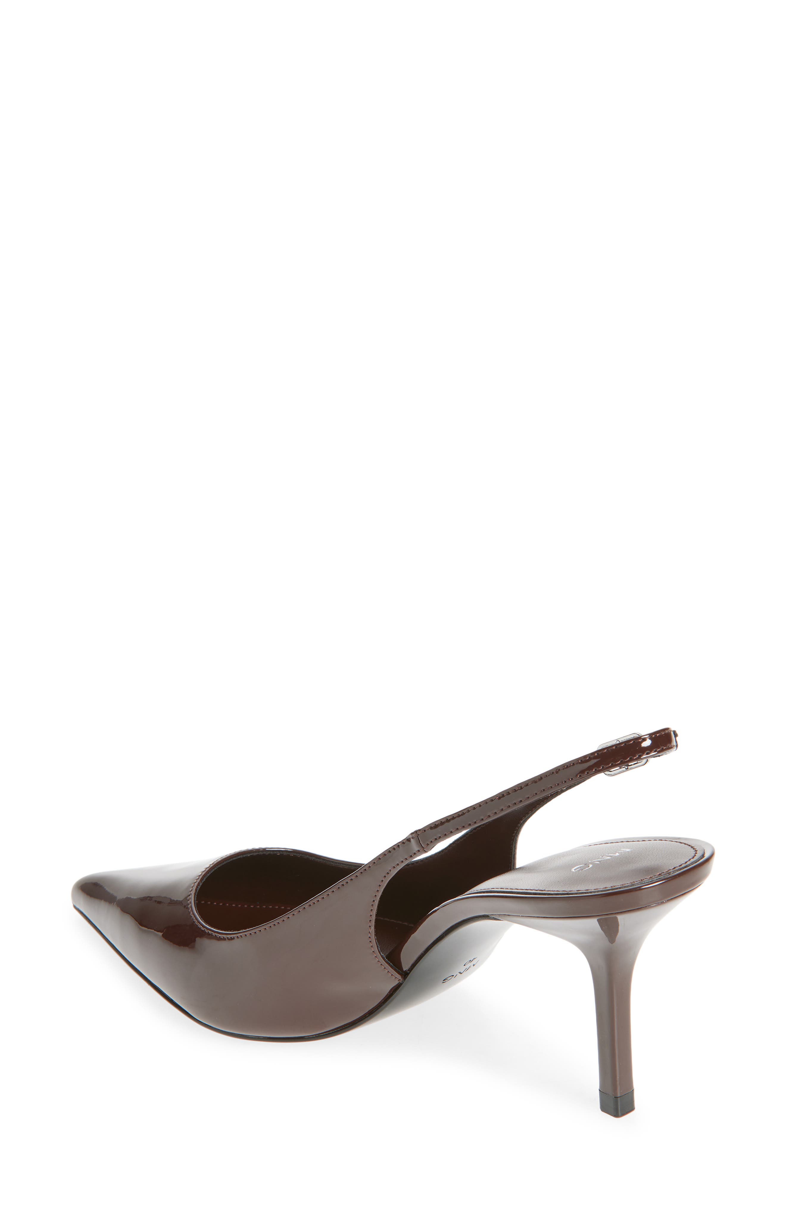 MANGO Sol Slingback Pump, Alternate, color, Chocolate