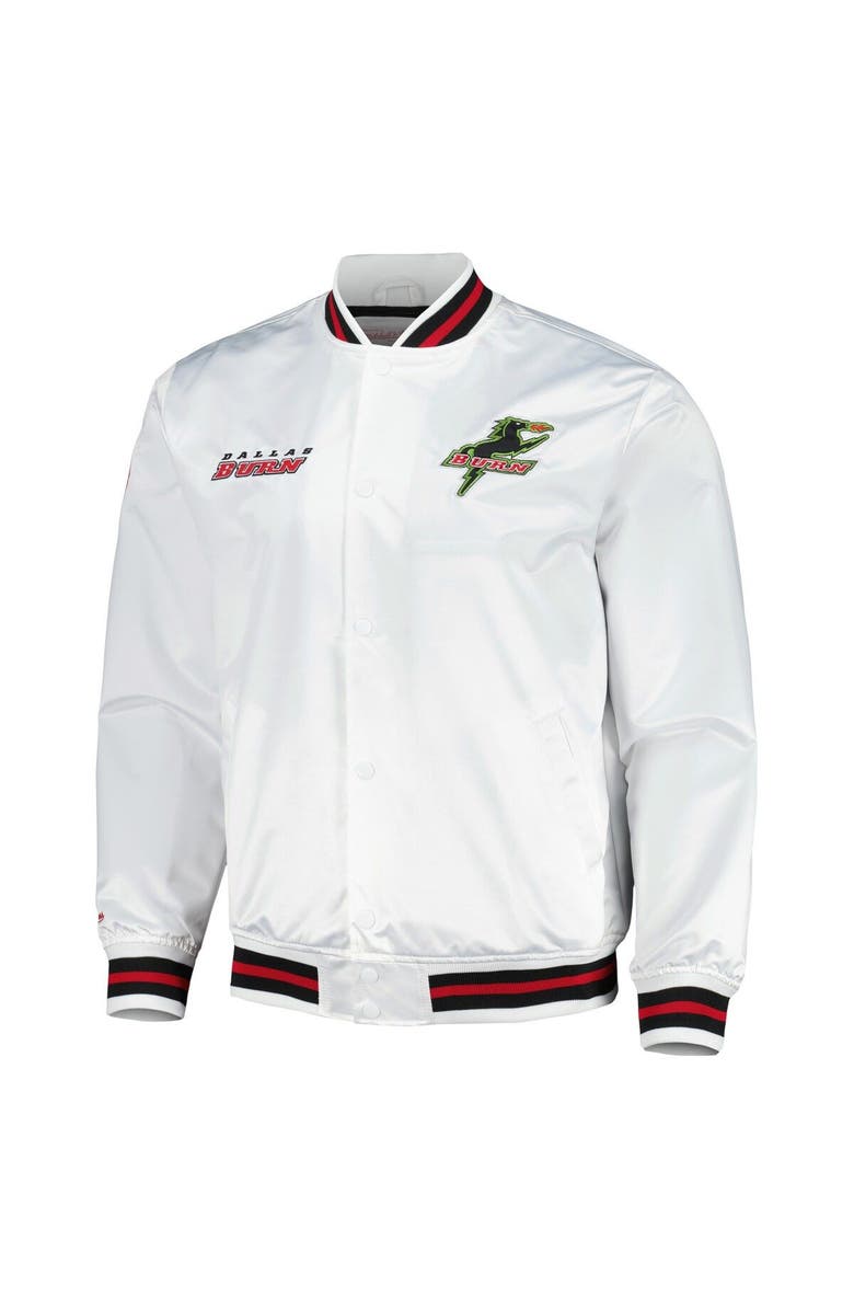 Mitchell & Ness Men's Mitchell & Ness White Dallas Burn City Full-Snap Satin Jacket, Alternate, color, White