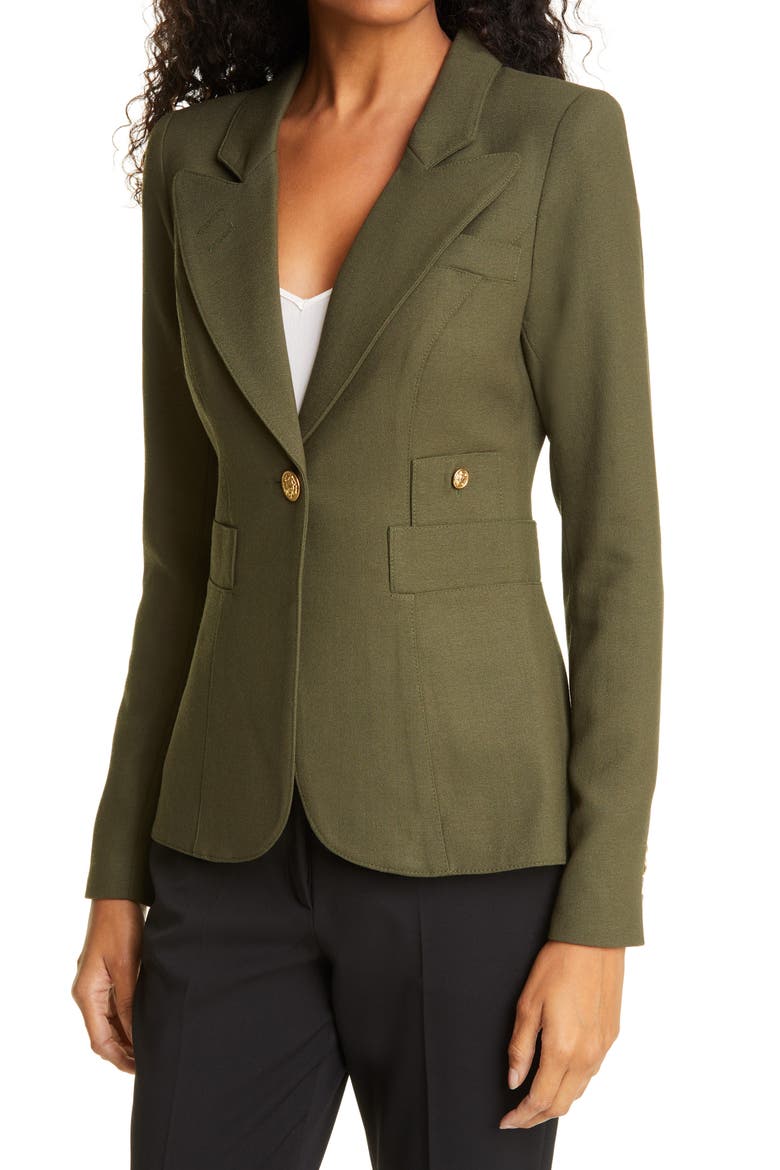 Classic Duchess Blazer, Alternate, color, ARMY