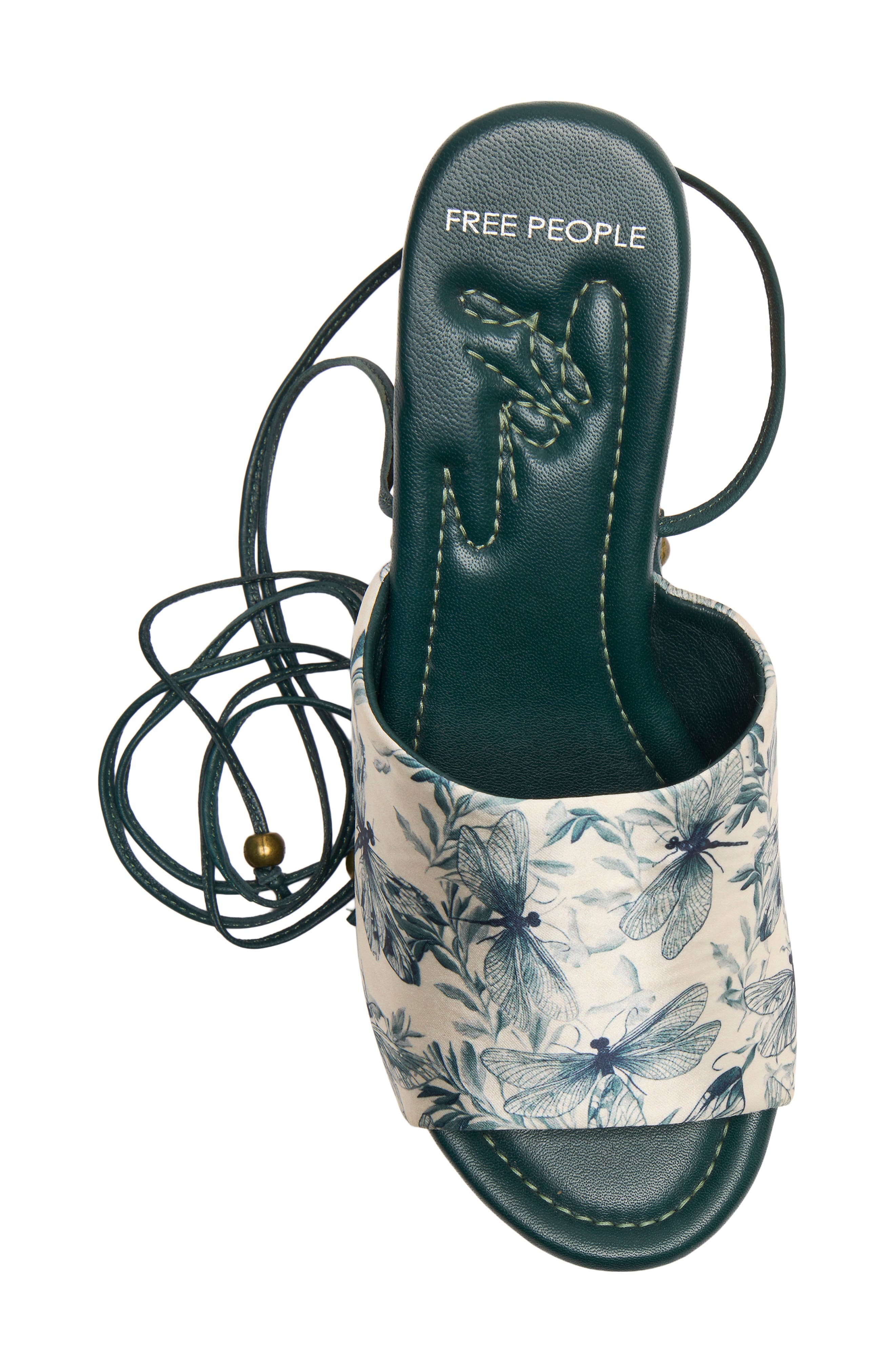 Front Row Wraparound Ankle Strap Platform Sandal, Alternate, color, DRAGONFLY BANDANA
