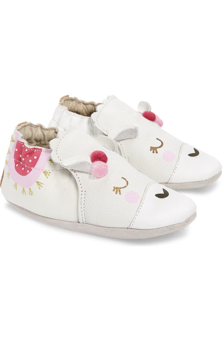 Robeez<sup>®</sup> Luna Llama Crib Shoe, Main, color,