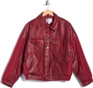 Vigoss Faux Leather Trucker Jacket