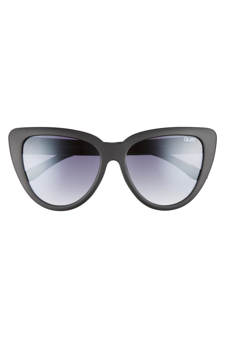 Australia Stray Cat 58mm Mirrored Cat Eye Sunglasses, Alternate, color, BLACK SMOKE
