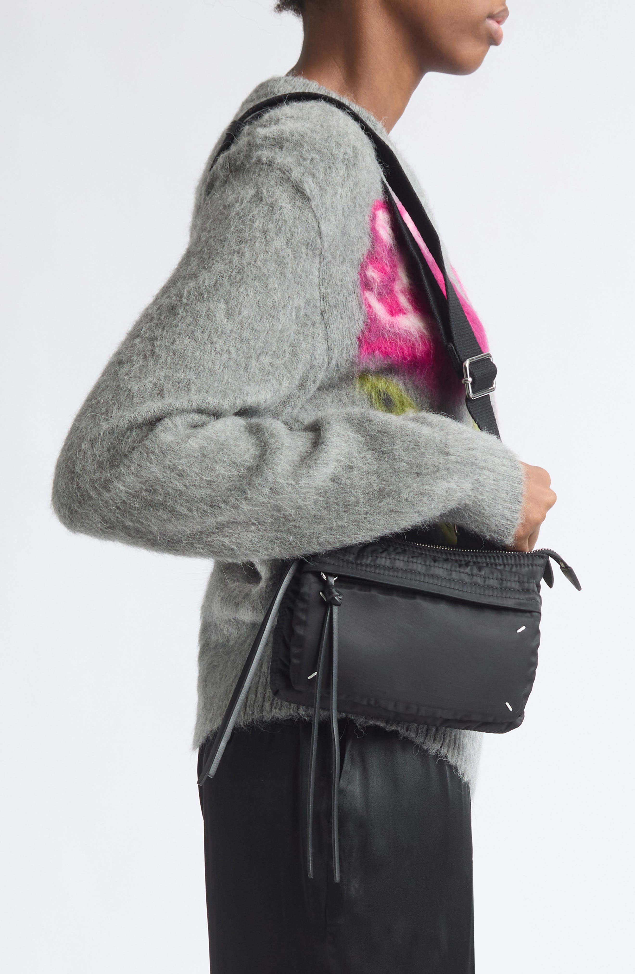 Zip Line Twill Camera Bag, Alternate, color, BLACK/ BLACK