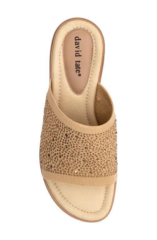 David Tate Premium Slide Sandal In Gold