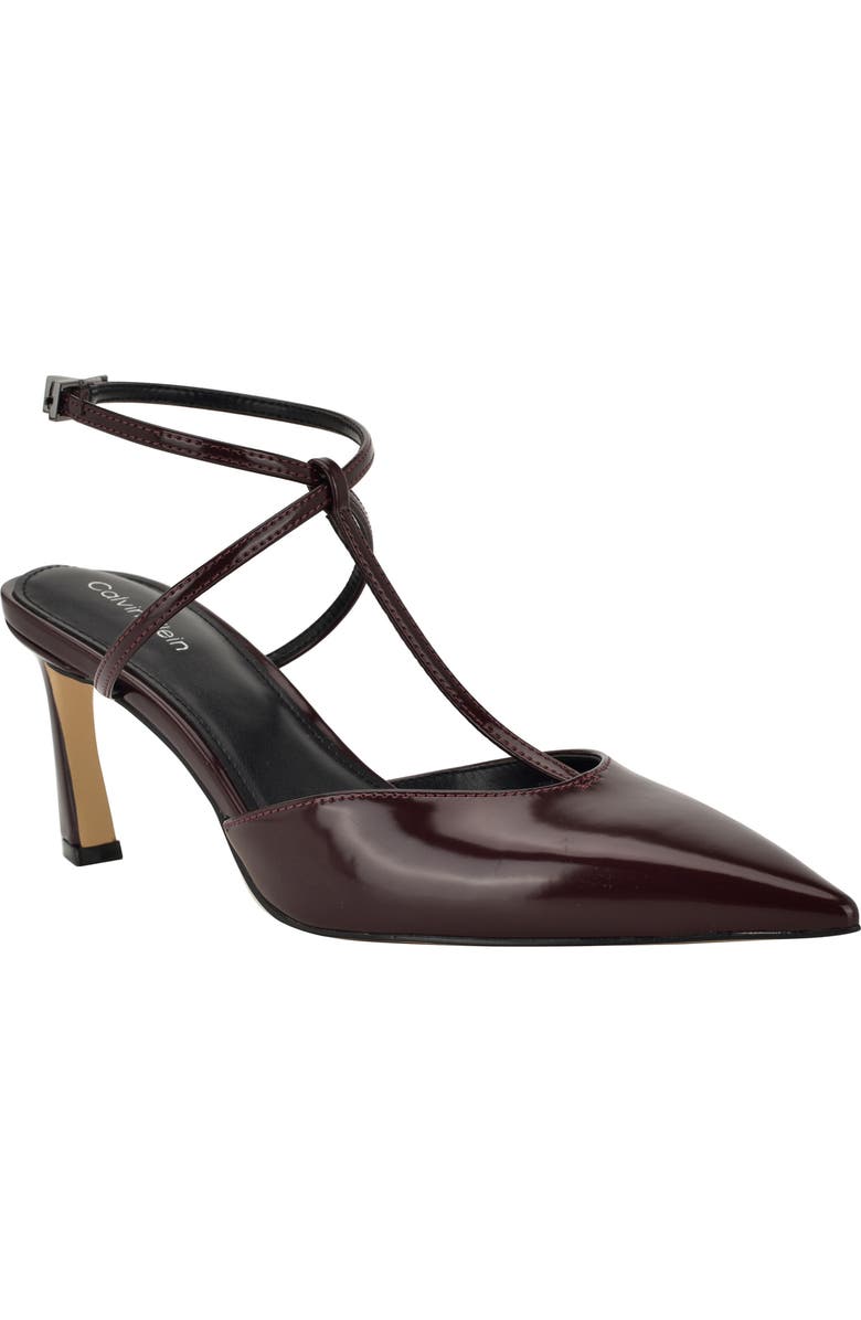 Calvin Klein Avriel 2 Ankle Strap Pump, Main, color, Wine