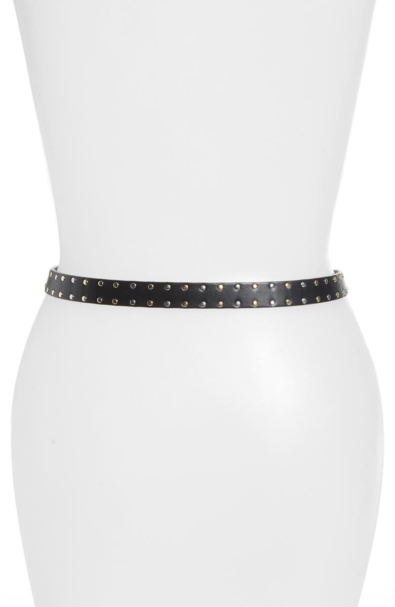 FRAME Small Studded Leather Belt, Alternate, color,