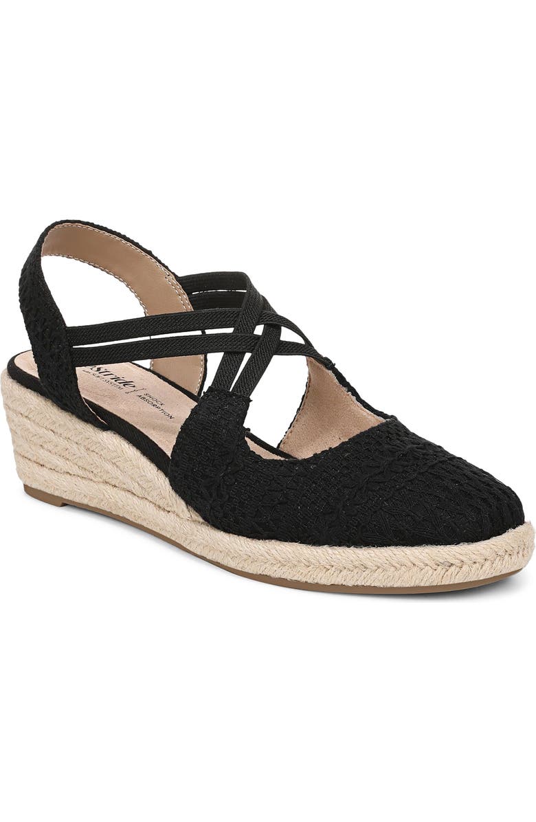 LifeStride Patience Wedge Sandal, Main, color, Black