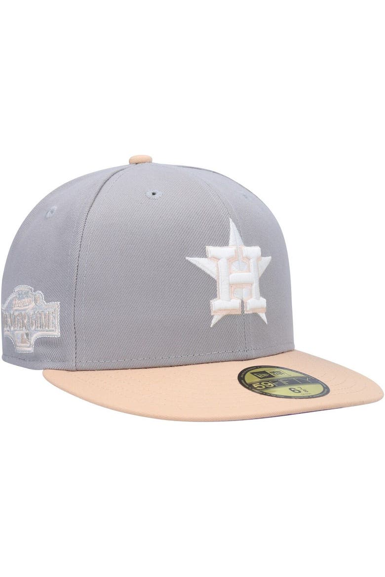 Men's New Era Gray/Peach Houston Astros 2004 MLB All-Star Game Purple Undervisor 59FIFTY Fitted Hat, Main, color, Gray